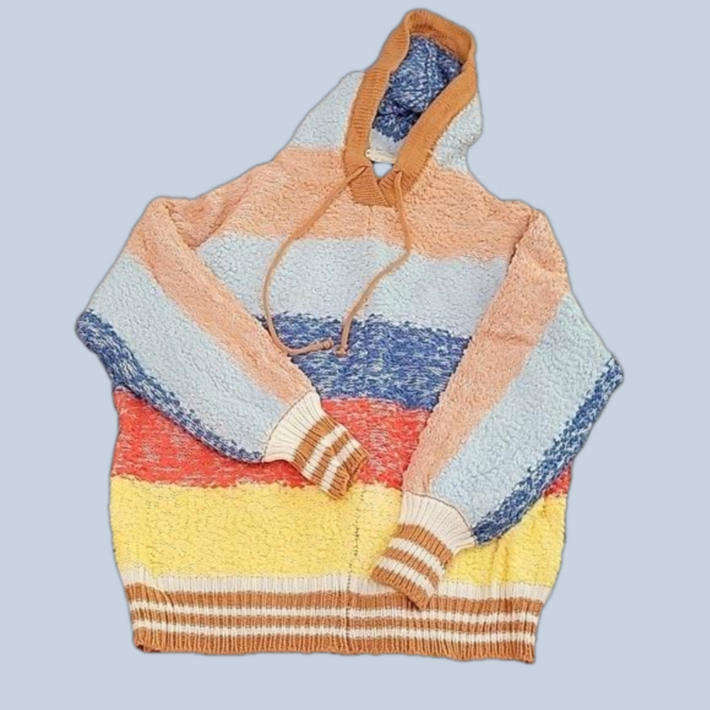 COLORBLOCK Soft Hoodie Pullover Sweater Pastels M-L NEW!